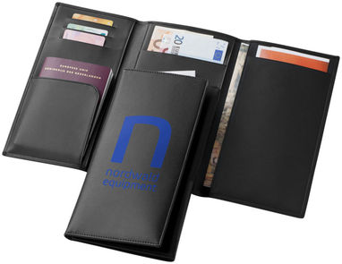 Дорожный бумажник Harvard в три сложения, цвет сплошной черный - 12002000- Фото №2