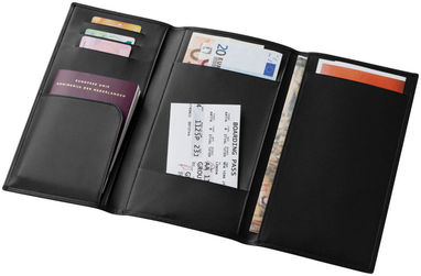 Дорожный бумажник Harvard в три сложения, цвет сплошной черный - 12002000- Фото №7