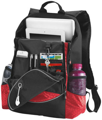 Рюкзак Benton для ноутбука , колір суцільний чорний, червоний - 12009302- Фото №7