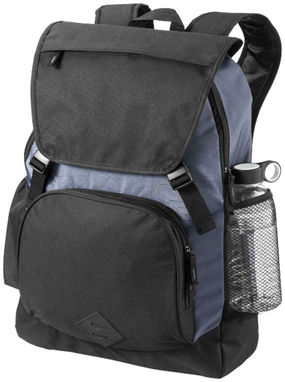 Рюкзак Wellington для ноутбука , колір суцільний чорний, сірий - 12009500- Фото №5