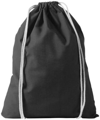 Хлопоковый рюкзак Oregon, цвет сплошной черный - 12011301- Фото №3