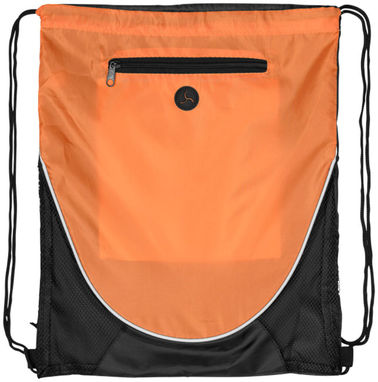 Рюкзак Peek с кулиской, цвет оранжевый, сплошной черный - 12012003- Фото №3