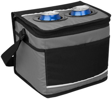 Сумка-холодильник , цвет серый, сплошной черный - 12016300- Фото №4