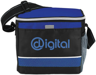 Спортивная сумка-холодильник Levi, цвет сплошной черный, ярко-синий - 12016901- Фото №3