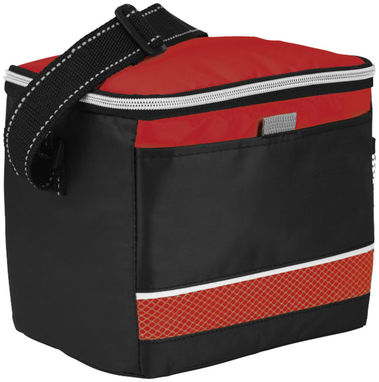 Спортивная сумка-холодильник Levi, цвет сплошной черный, красный - 12016902- Фото №4