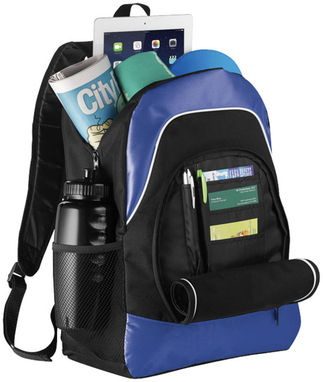 Рюкзак для планшета Branson, колір суцільний чорний, яскраво-синій - 12017301- Фото №6