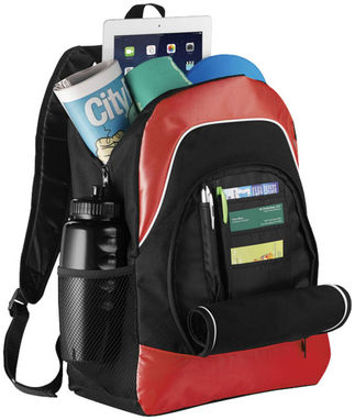 Рюкзак для планшета Branson, цвет сплошной черный, красный - 12017302- Фото №5
