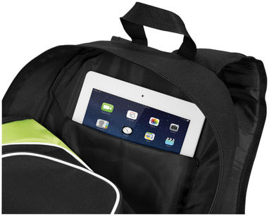 Рюкзак для планшета Branson, колір суцільний чорний, лайм - 12017303- Фото №8