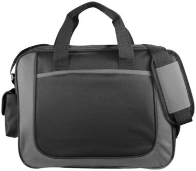 Деловая сумка Dolphin, цвет сплошной черный, серый - 12017401- Фото №5