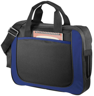 Ділова сумка Dolphin, колір суцільний чорний, яскраво-синій - 12017402- Фото №1