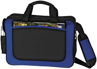 Ділова сумка Dolphin, колір суцільний чорний, яскраво-синій - 12017402- Фото №4