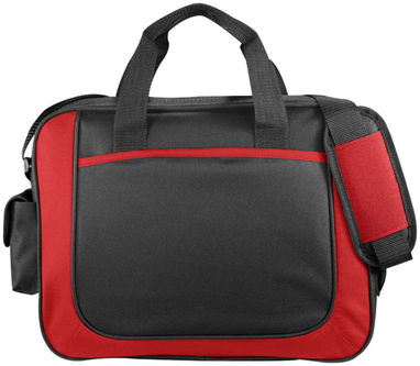 Деловая сумка Dolphin, цвет сплошной черный, красный - 12017403- Фото №5