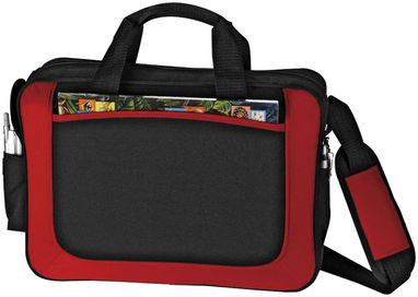 Деловая сумка Dolphin, цвет сплошной черный, красный - 12017403- Фото №6