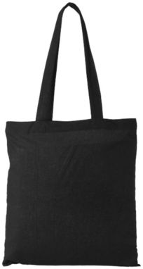 Хлопковая сумка Madras, цвет сплошной черный - 12018101- Фото №4