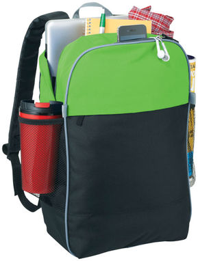 Рюкзак Popin Top Color для ноутбука , колір суцільний чорний, зелений - 12018703- Фото №6