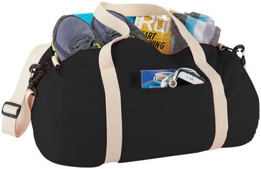 Бавовняна сумка Barrel Duffel, колір суцільний чорний - 12019500- Фото №5