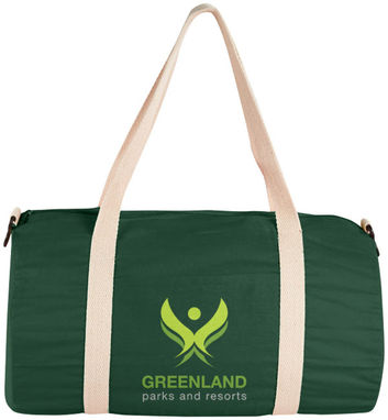 Хлопковая сумка Barrel Duffel, цвет зеленый - 12019503- Фото №3