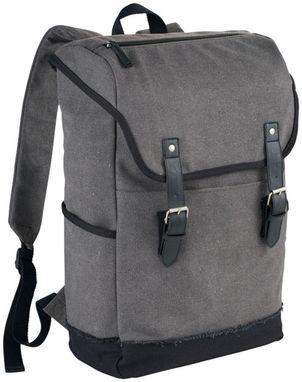 Рюкзак Hudson для ноутбука , колір сірий, суцільний чорний - 12020700- Фото №1