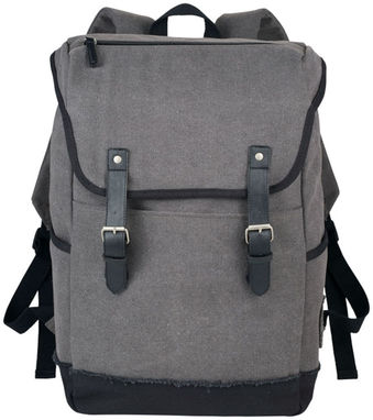 Рюкзак Hudson для ноутбука , колір сірий, суцільний чорний - 12020700- Фото №3