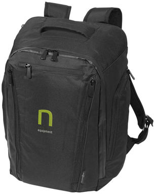 Рюкзак Deluxe для комп'ютера , колір суцільний чорний - 12022200- Фото №4
