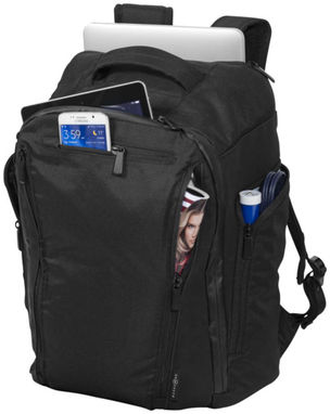 Рюкзак Deluxe для комп'ютера , колір суцільний чорний - 12022200- Фото №7