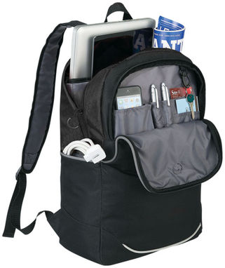 Рюкзак Benton для ноутбука , колір суцільний чорний - 12024400- Фото №6