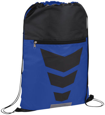 Рюкзак на шнурке Courtside, цвет ярко-синий, сплошной черный - 12024900- Фото №1