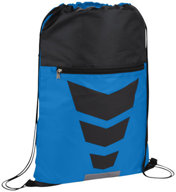 Рюкзак на шнурку Courtside, колір яскраво-синій, суцільний чорний - 12024901- Фото №1