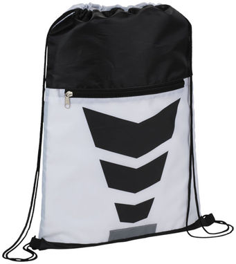 Рюкзак на шнурку Courtside, колір білий, суцільний чорний - 12024902- Фото №1