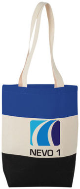 Бавовняна сумка Colour Block, колір натуральний, яскраво-синій - 12025903- Фото №3