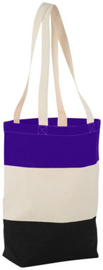 Хлопковая сумка Colour Block, цвет пурпурный - 12025904- Фото №1