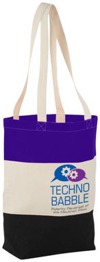 Хлопковая сумка Colour Block, цвет пурпурный - 12025904- Фото №2