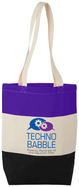 Хлопковая сумка Colour Block, цвет пурпурный - 12025904- Фото №3