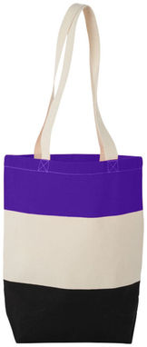 Хлопковая сумка Colour Block, цвет пурпурный - 12025904- Фото №5