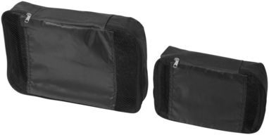Упаковочные сумки - набор из 2-х изделий, цвет сплошной черный - 12026500- Фото №1