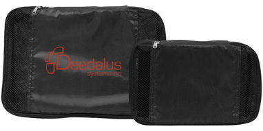 Упаковочные сумки - набор из 2-х изделий, цвет сплошной черный - 12026500- Фото №2