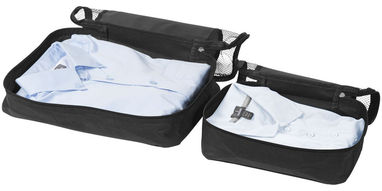 Упаковочные сумки - набор из 2-х изделий, цвет сплошной черный - 12026500- Фото №5