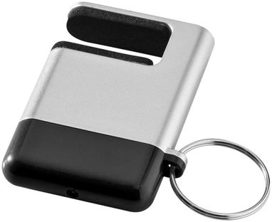 Очищувач екрану і підставка для смартфона Gogo, колір срібний, суцільний чорний - 12348100- Фото №1