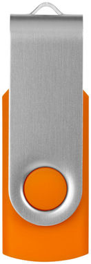 Флешка Rotate Basic 1GB, колір помаранчевий, сріблястий - 12350306- Фото №5