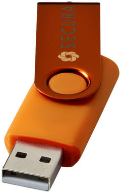 Флешка Rotate Metallic 4GB, цвет оранжевый - 12350804- Фото №2