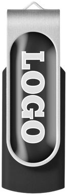 Флешка Rotate Doming  2GB, цвет сплошной черный, серебристый - 12350900- Фото №5