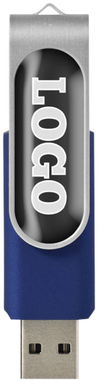 Флешка Rotate Doming  2GB, колір синій, сріблястий - 12350902- Фото №4