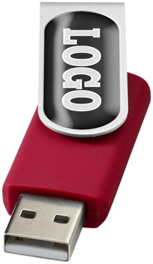 Флешка Rotate Doming  2GB, цвет красный, серебристый - 12350903- Фото №1