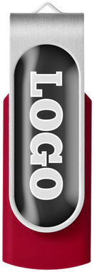 Флешка Rotate Doming  2GB, колір червоний, сріблястий - 12351003- Фото №5