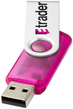 Флешка Rotate translucent  2GB, колір рожевий - 12351600- Фото №2