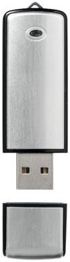 Флешка Square  4GB, колір сріблястий, суцільний чорний - 12352300- Фото №4