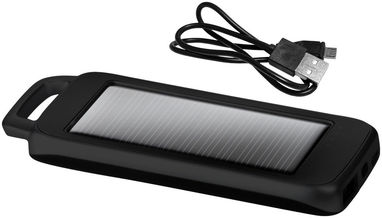 Подарочный набор с солнечным зарядным устройством , цвет сплошной черный - 12356400- Фото №1