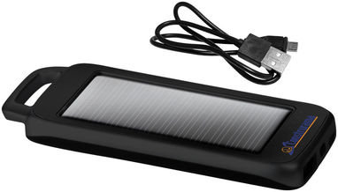 Подарунковий набір з сонячним зарядним пристроєм , колір суцільний чорний - 12356400- Фото №2