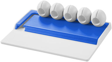Органайзер для кабелів Gizmo, колір білий, яскраво-синій - 12358101- Фото №1