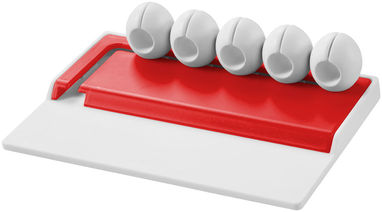 Органайзер для кабелей Gizmo, цвет белый, красный - 12358102- Фото №1